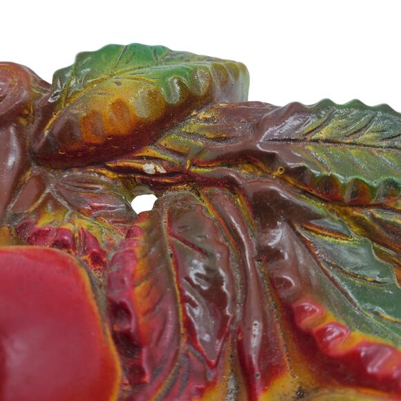 Vintage Chalkware Fruit Wall Hanging Plaque 1940s Kitchen Decor Retro Cottage - Picture 6 of 8